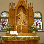 full altar with windows